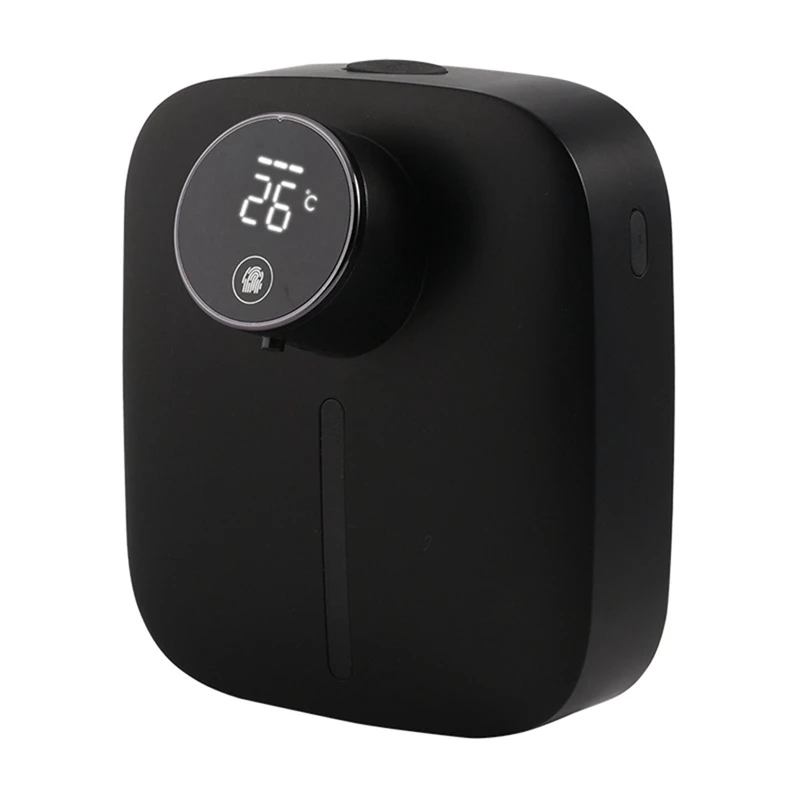 Hot Soap Dispenser Automatic Wall-Mounted Temperature Display Liquid Foam Soap Dispensers Hand Sanitizer Machine Black