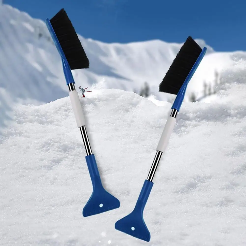Car Multi-functional Snow Removal Shovel Two-in-one Snow Removal Brush For Winter Car Ice Removal Brush Car Accessory K9b7