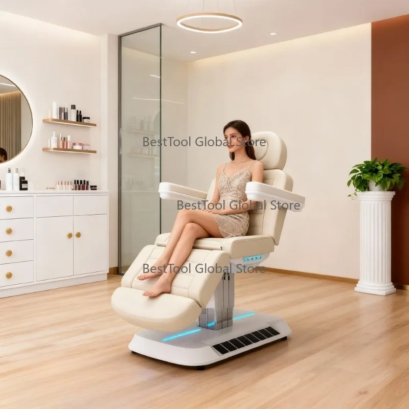 

Who-lesale Sa-lon Furniture Mas-sage Table Lux-ury Lash Beds for Sal-on 3/4 Motors Electric Cos-metic Mas-sage Bed