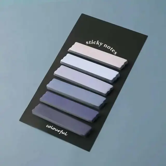 1 Piece Cute Morandi Gradient Sticky Notes Adhesive Office School Supplies Stationery Memo Pad Index Notepad Sketchbook Planner 5