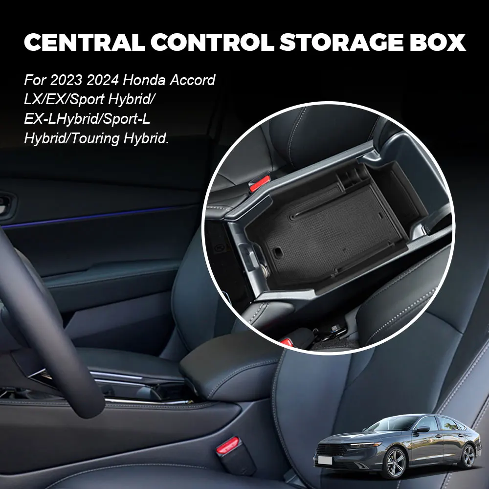 Car Armrest Organizer Tray For Honda Accord LX/EX/Sport Hybrid/EX-LHybrid/Sport-L Hybrid/Touring ABS Center Console Storage Box