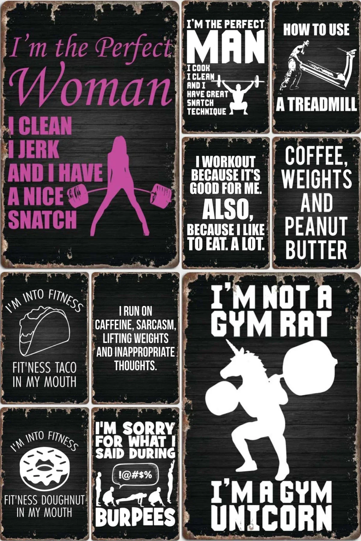 Gym Humor Decor for Room Decors Aesthetic Metal Sign Home Decorations Self-discipline Slogan Tin Plate Custom Made Poster Wall