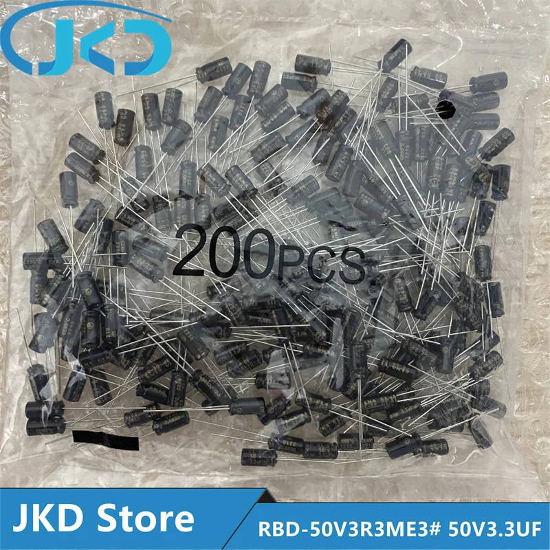 

200PCS 50V3.3UF volume 5X11mm RBD-50V3R3ME3# 3.3uF ±20% 50V Original audio electrolytic capacitor