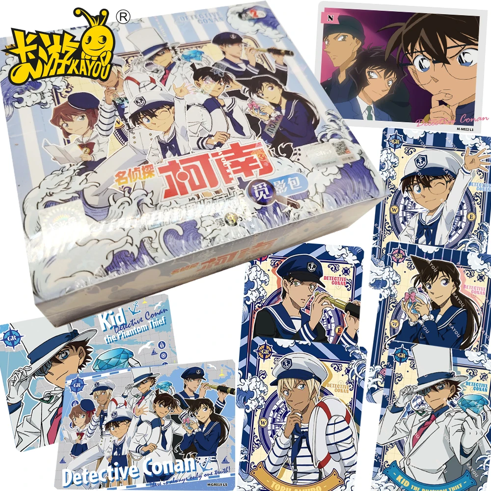 

New KAYOU Original Detective Conan Collection Cards Classic Reasoning Anime Figures Nautical Theme Special Cards Kids Toys Gifts