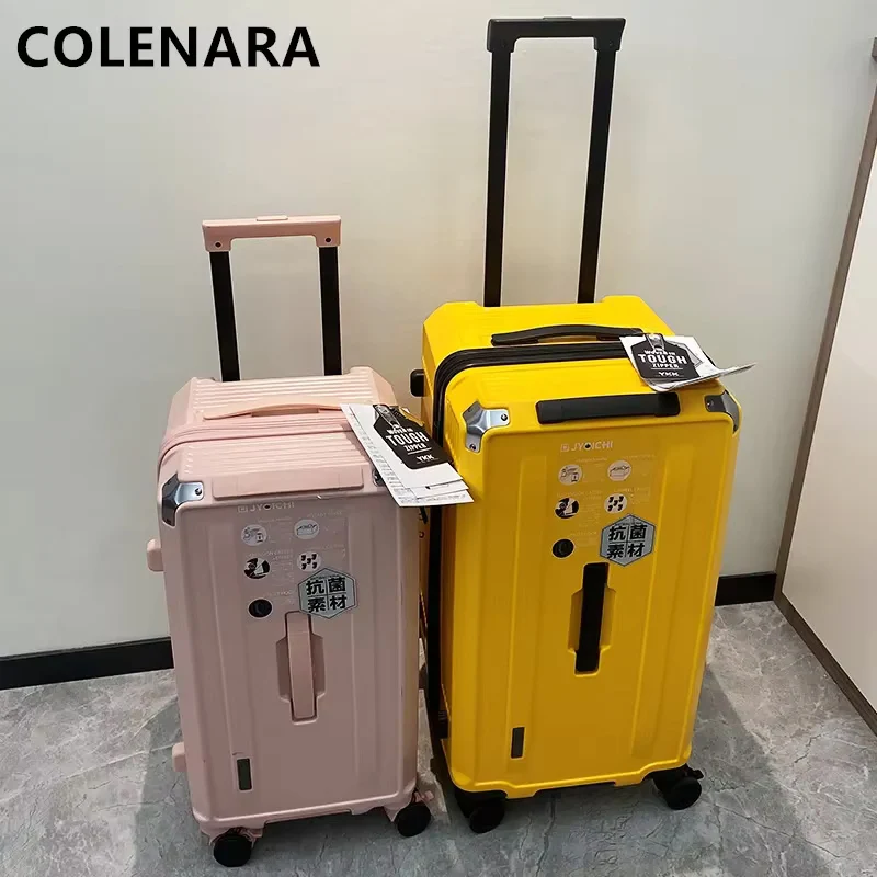 COLENARA High-quality Suitcase Large-capacity ABS + PC Trolley Case Family Travel Essentials Women's with Wheels Rolling Luggage