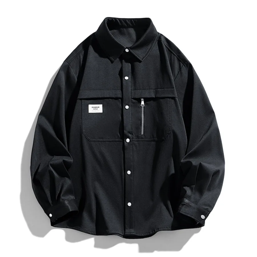 2026 Autumn Workwear Shirt Men's Long Sleeved Spring New Clothing Casual Versatile Shirt Youth Jacket