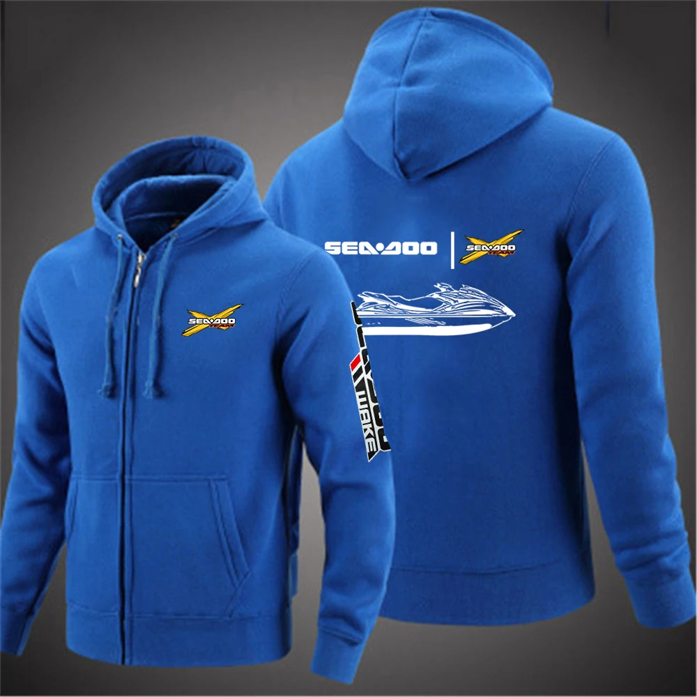2025 Comfortable Jacket Spring And Autumn Fashion Zipper Hoodies Man's Sea Doo Seadoo Moto Logo Print Pullover Hooded Coat - Image 4