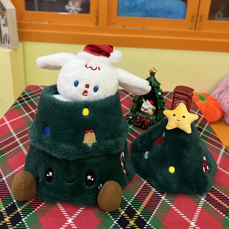 Poupées en peluche de la série Capybara pour garçons et filles, pomme, arbre de Noël, surprise trois en un, cadeau créatif