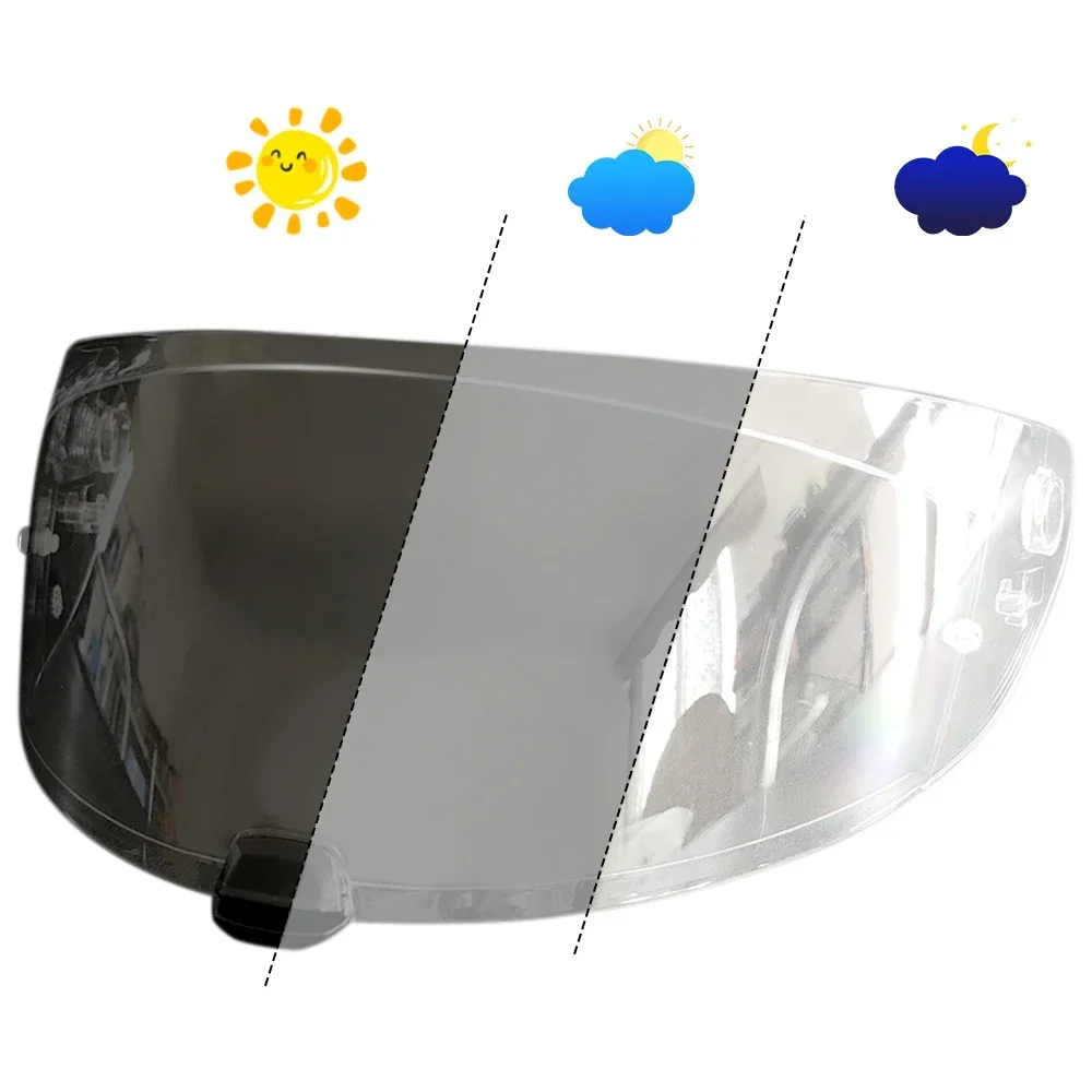 

Photochromic Helmet Visor For HJC i70 i10 Motorcycle Helmet Lens Anti-UV hromic Tea black Visor