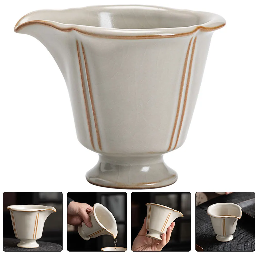 

Tea Cups Ceramic Teacups Vintage for Office Elegant Household Milk Beige Coffee
