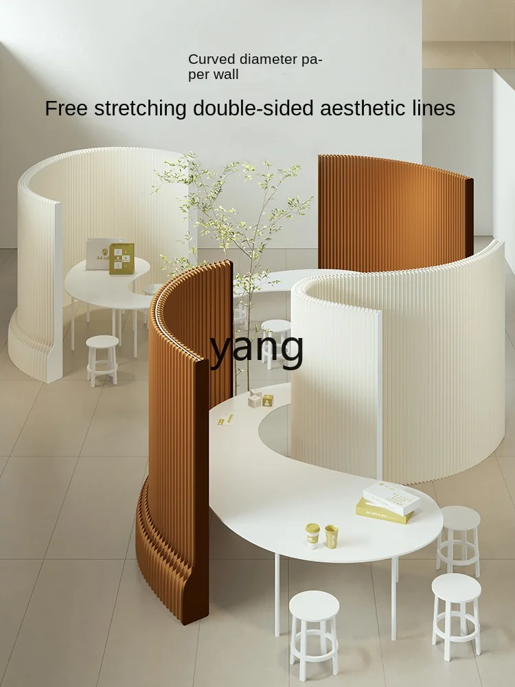 LXL Curved Diameter Subareas Screens Living Room Foldable Mobile Hallway Store Blocking Exhibition