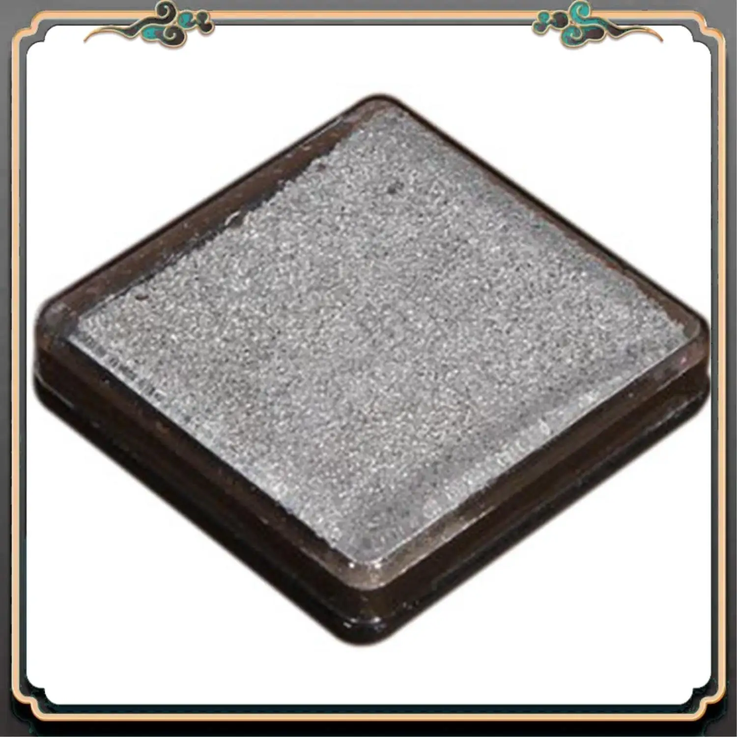 ASMA-2Pcs Ink Pad Stamp Pad For Wedding Letter Document, Golden & Silver