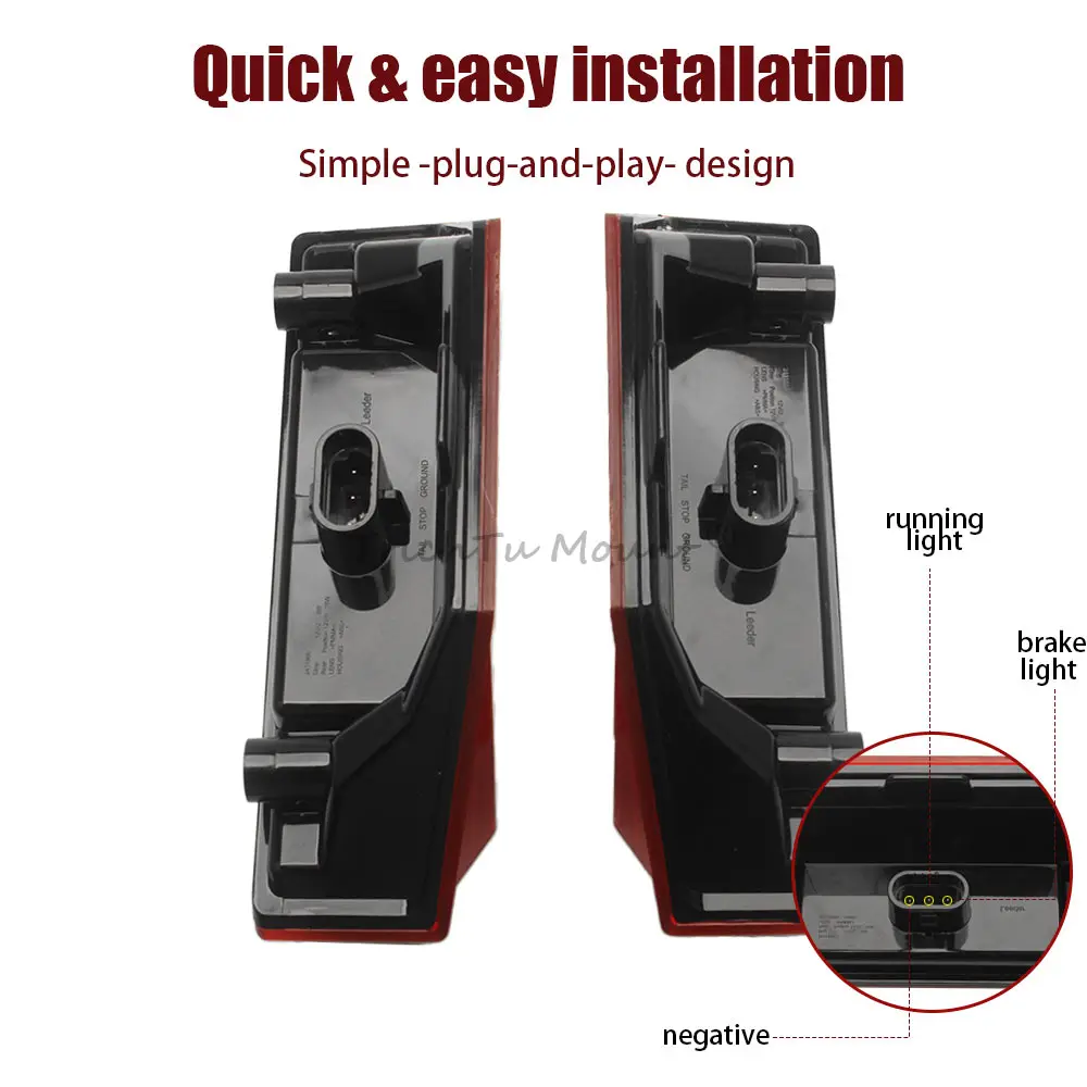 لـ Patriot Boost RMK Khaos 155 إصدار محدود 325 2026 # 2412774 اكسسوارات السيارات 12 فولت LED ضوء خلفي خلفي 1 زوج ABS أحمر/دخان #6
