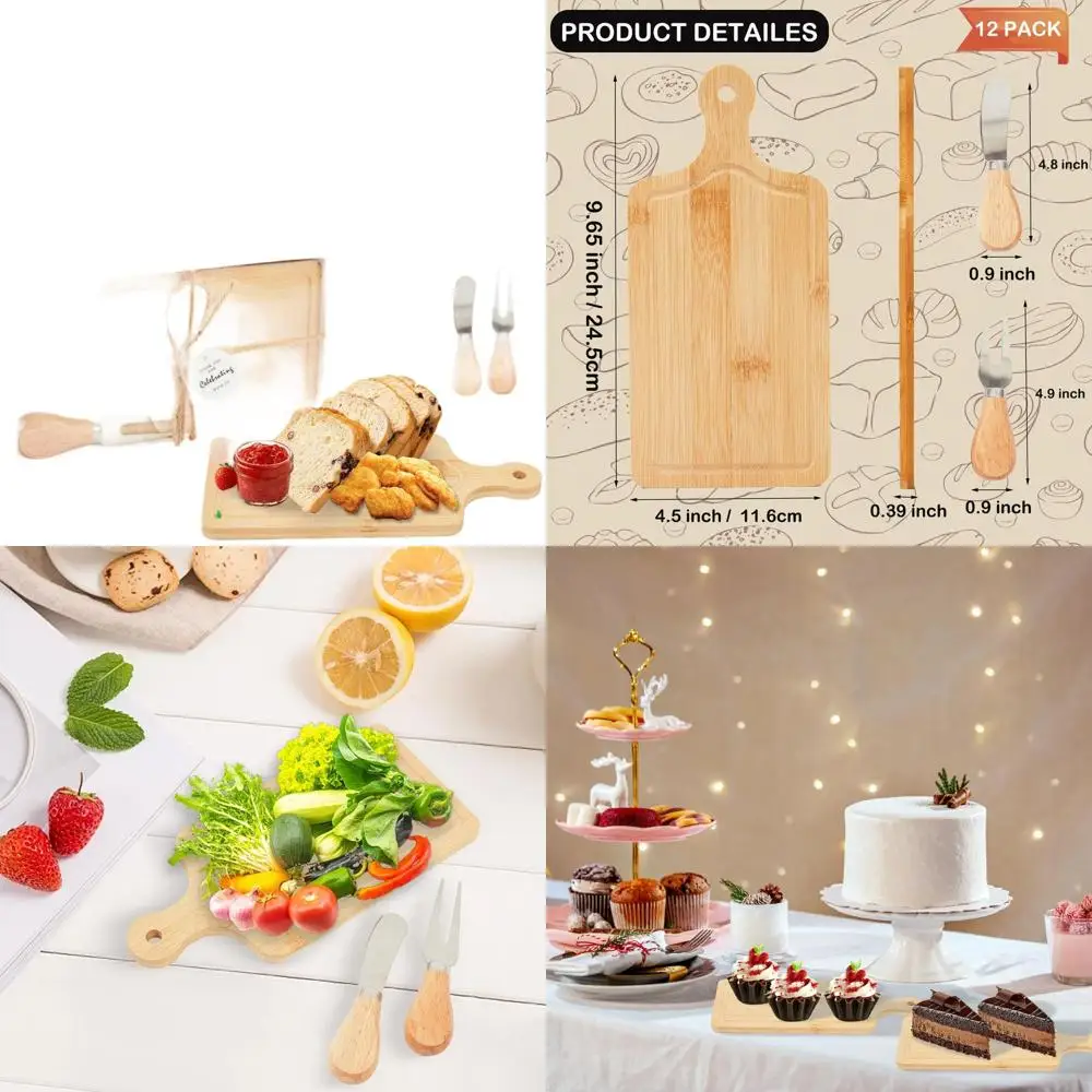 

Свадебный душ и свадебные сувениры: бамбуковые доски для салфеток из 12 предметов с мини-досками и бирками с благодарностью для гостей