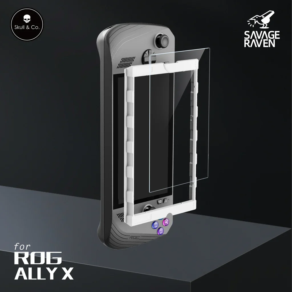 Skull & Co. Screen Protector Tempered Glass Film with Positioner for ROG Ally X 2 PCS PACK