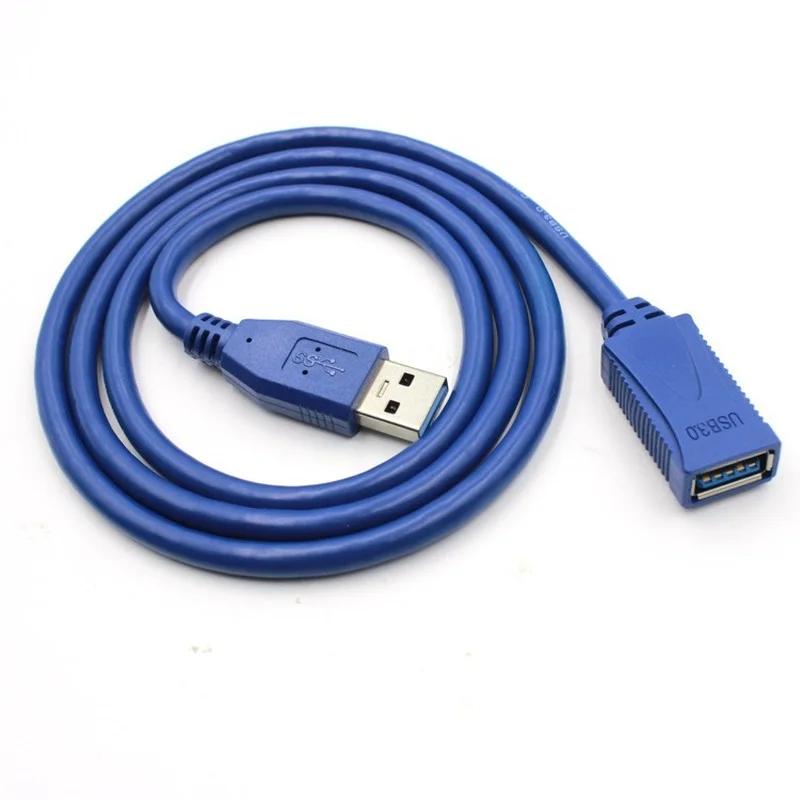 High Speed Blue USB 3.0 A Type Male To Female USB Extension Cable AM TO AM 4.8Gbps Support USB 2.0 0.3M 0.6M 1M 1.5M-5M