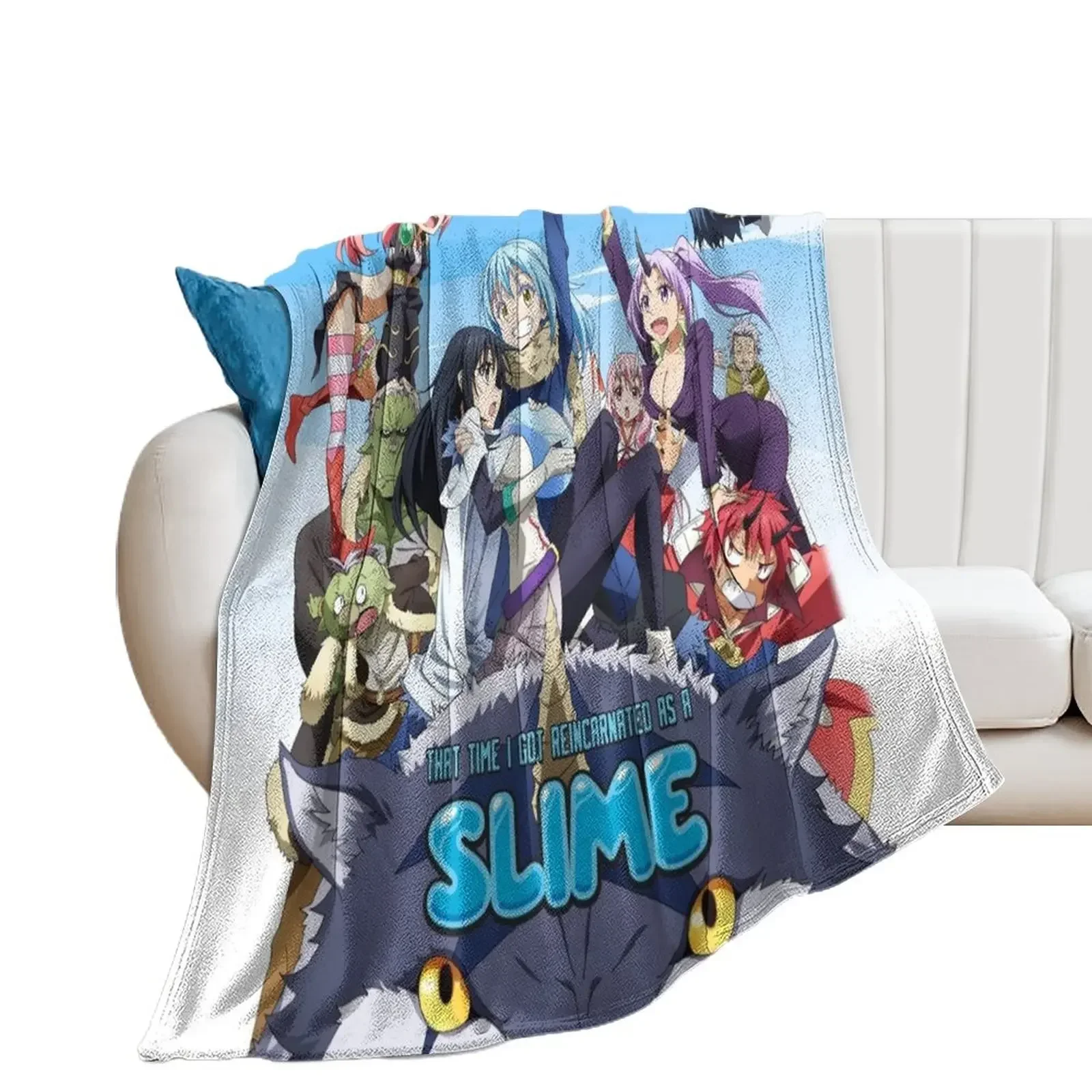 That Time I Got Reincarnated As A Slime Throw Blanket Tourist Extra Large Throw blankets ands Travel Blankets