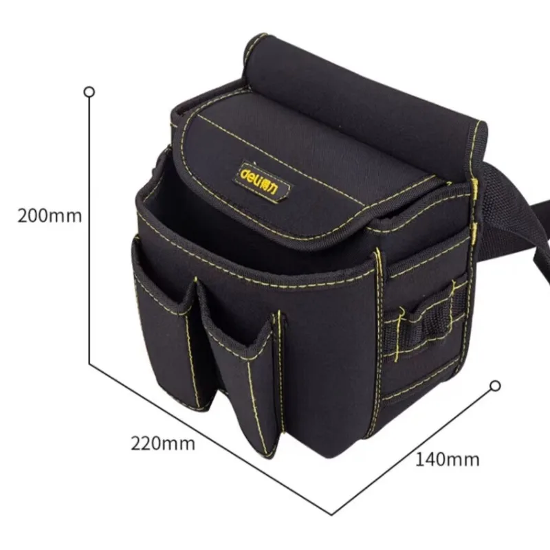 Deli Multifunction Tool Belt Screwdriver Utility Kit Holder Tools Bag Pocket Pouch Bag Electrician Portable Waist Pocket Handbag