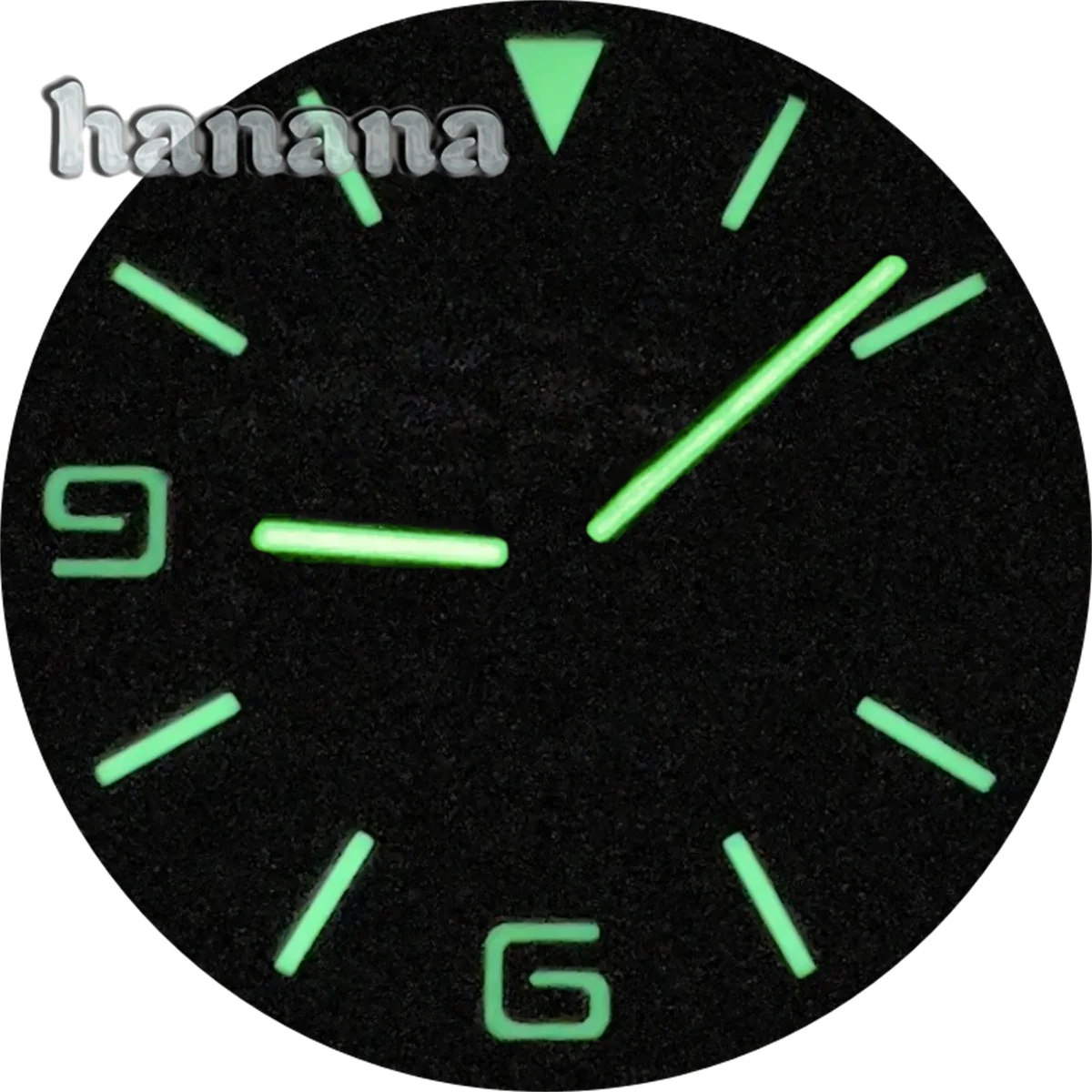 قرص NH35 متدرج على شكل قرص العسل Sunburst قرص 29 ملم مع أيدي مناسب لحركة NH35A وNH36 أجزاء الساعة المضيئة باللون الأخضر C3