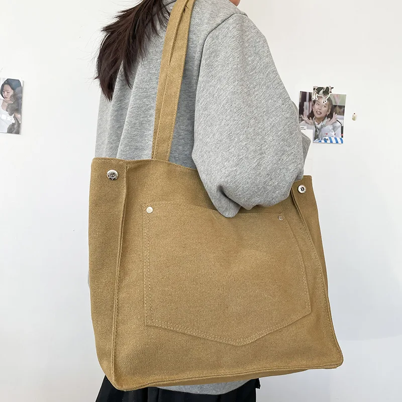 

Women Crossbody Bags Canvas Solid Color Casual Tote Bag Messenger Bag Shoulder Bag Brand Designer Simplicity Girl's Shoulder Bag