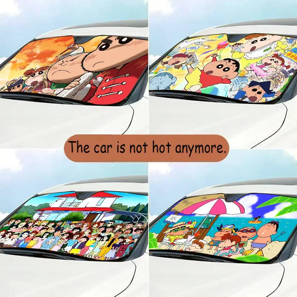 

Cute Japanese Crayon S-Shin-chan Car Sunshade Summer Car Windshield Accessories Car Protection Window Sunshade Screen Decoration