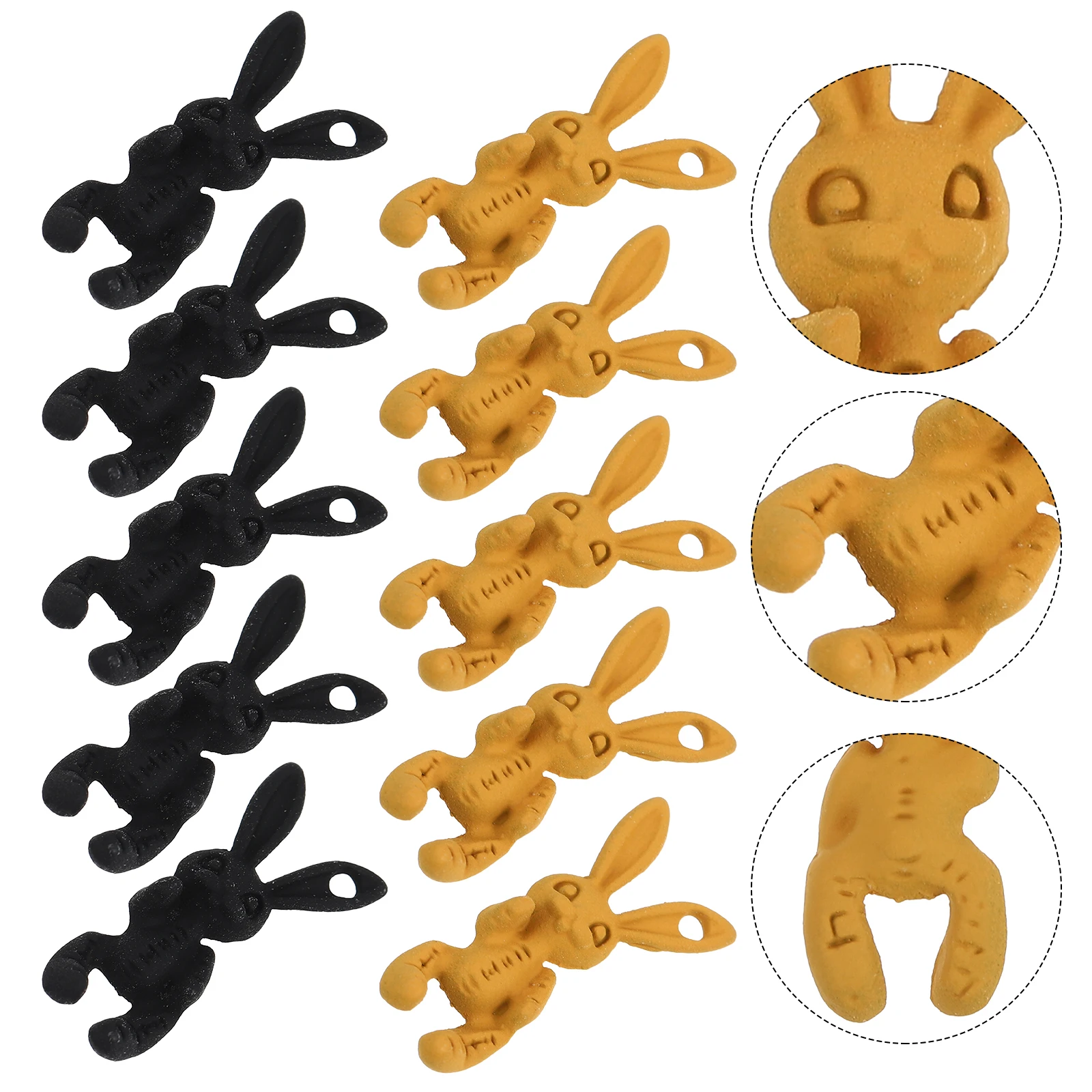 

10 Pcs Rabbit Nail Art Accessories Decorations Design Stickers Cartoon DIY for Girl Metal Manicure Supplies