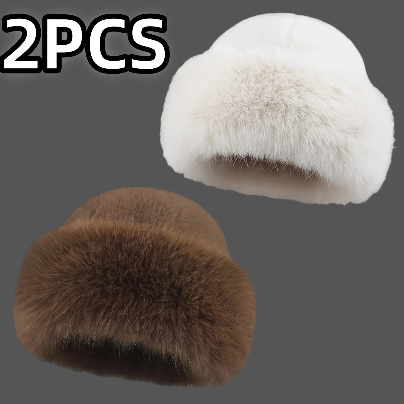 2-Piece Set Women's Fleece Warm Hats Thickened Mongolian Hats Suitable for Fall/Winter with Stylish and Comfortable Fit
