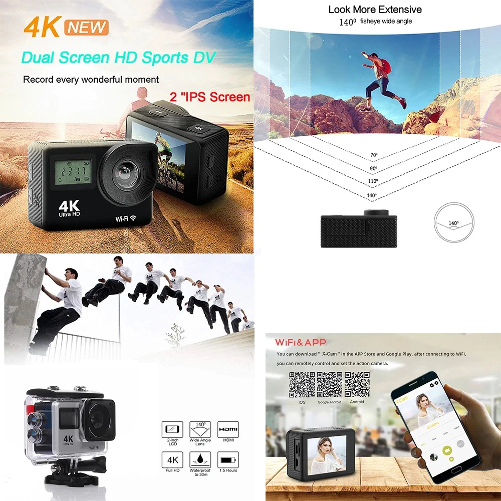 4K Ultra HD Action Camera Double LCD 2\