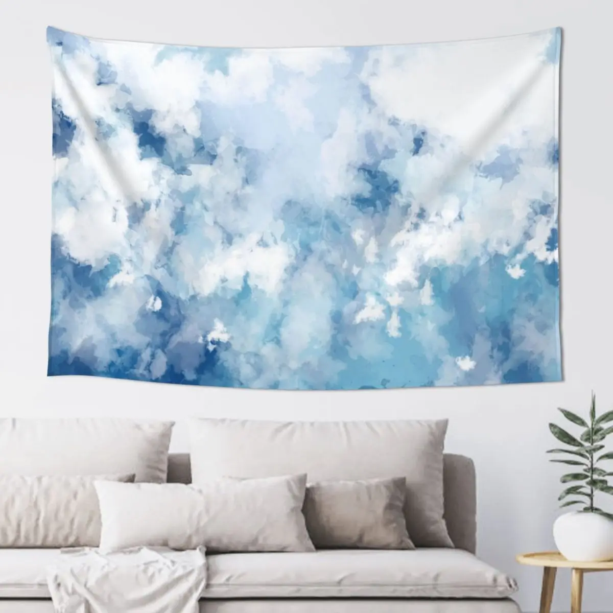 

Light blue cloud pattern Tapestry Aesthetics For Room Carpet Wall Mushroom Tapestry