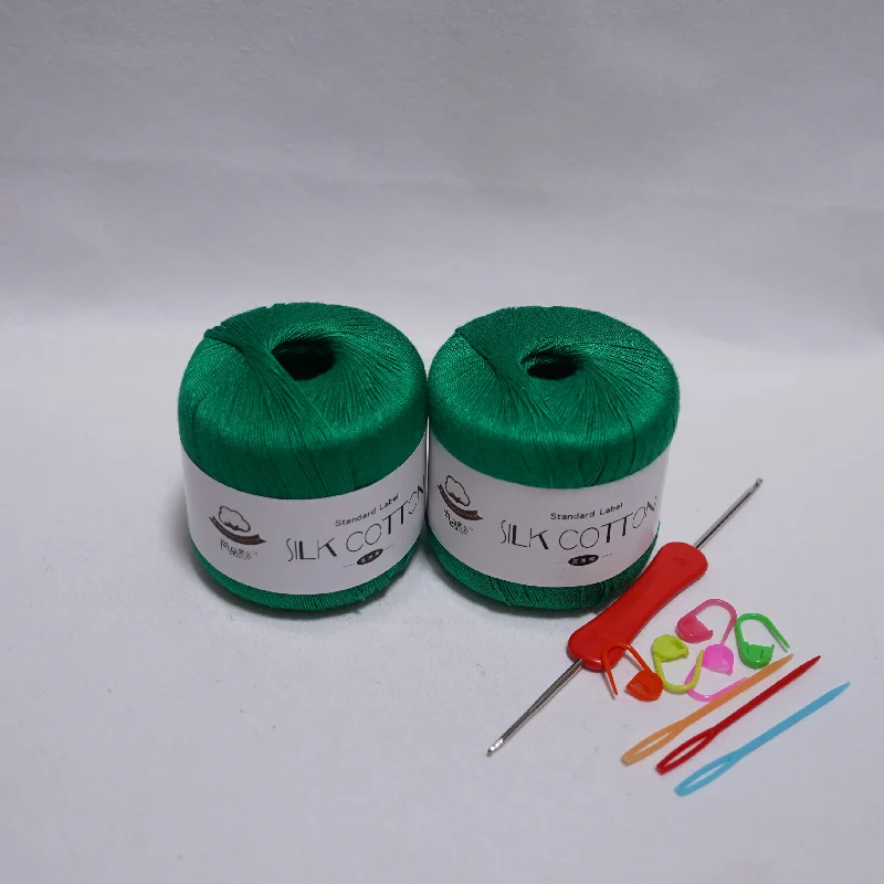 جديد 2 قطعة عيد الميلاد الحرير الدانتيل القطن الحليب الكروشيه غزل الطفل اليد محبوك الدافئة لينة الحياكة الموضوع لمستلزمات الحياكة اليدوية