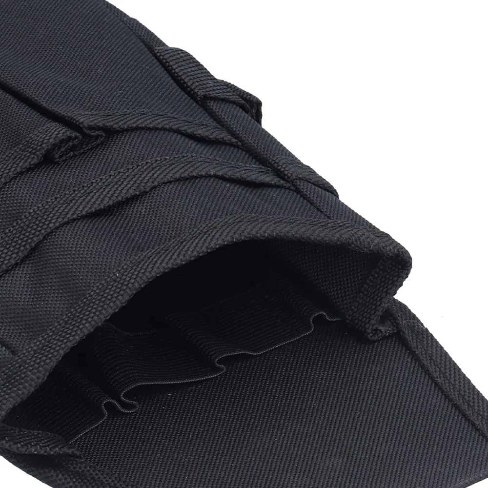 Multi Functional 600D Oxford Cloth Tool Waist Bag Multiple Pockets Black Tool Storage Bag Tool Pouch for Tool Storage