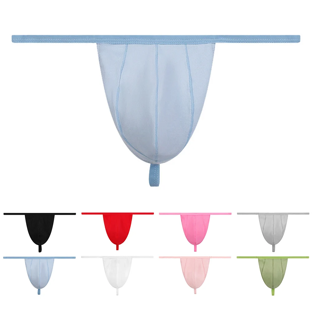 

Men T-Back G-String Sexy Thong Cotton Underwear Bikini Micromini Thongs Enhance Peni Pouch Panties Buttocks Hollow Langerie