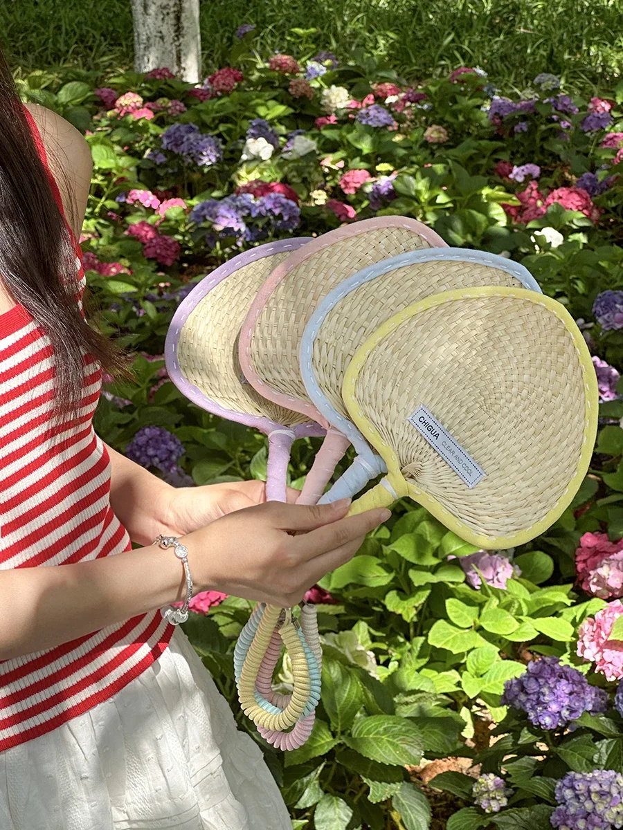 Fan accessories summer hand-woven small plum fans, banana fan, hand-cranked grass fan photo props