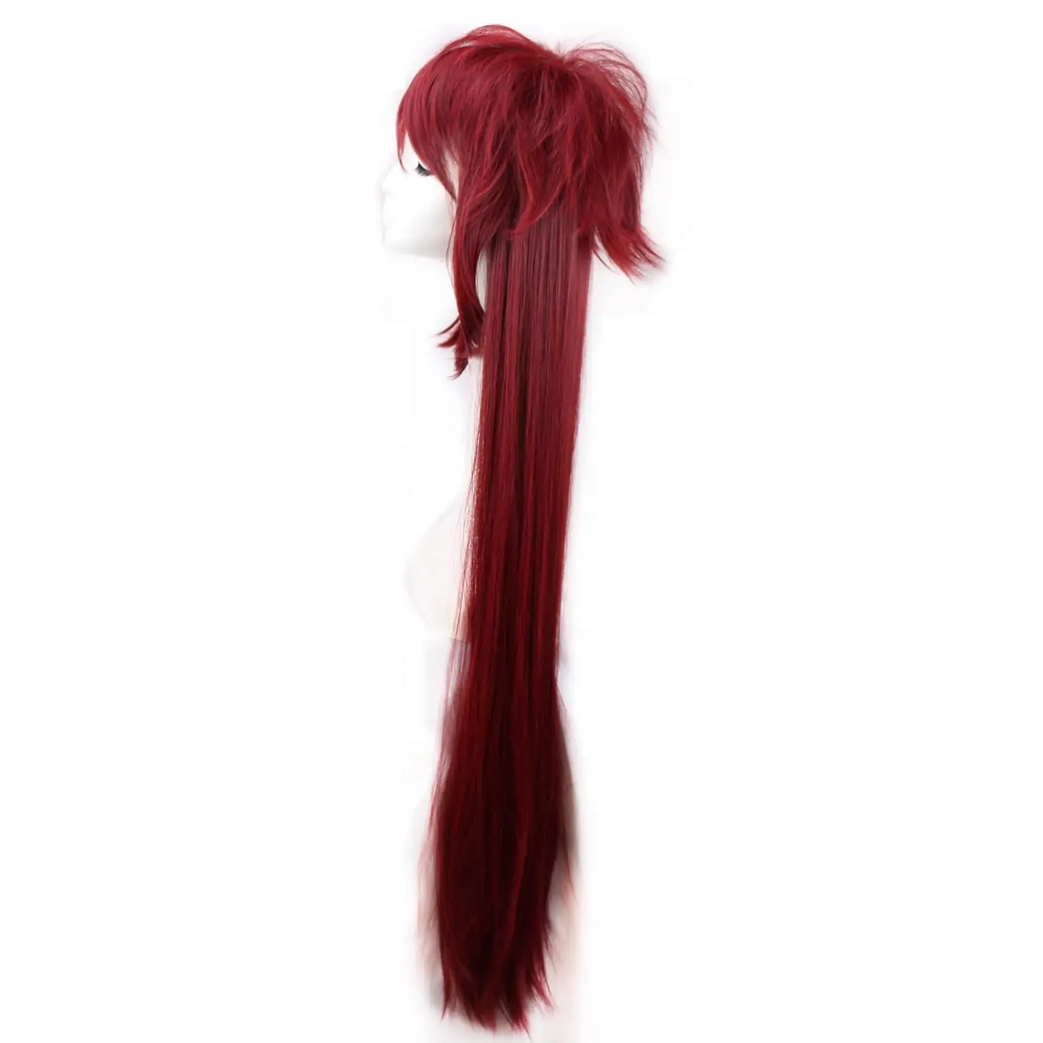 High School DxD Rias Gremory Long Wine Red Heat Resistant Hair Cosplay Costume Wig - view 3
