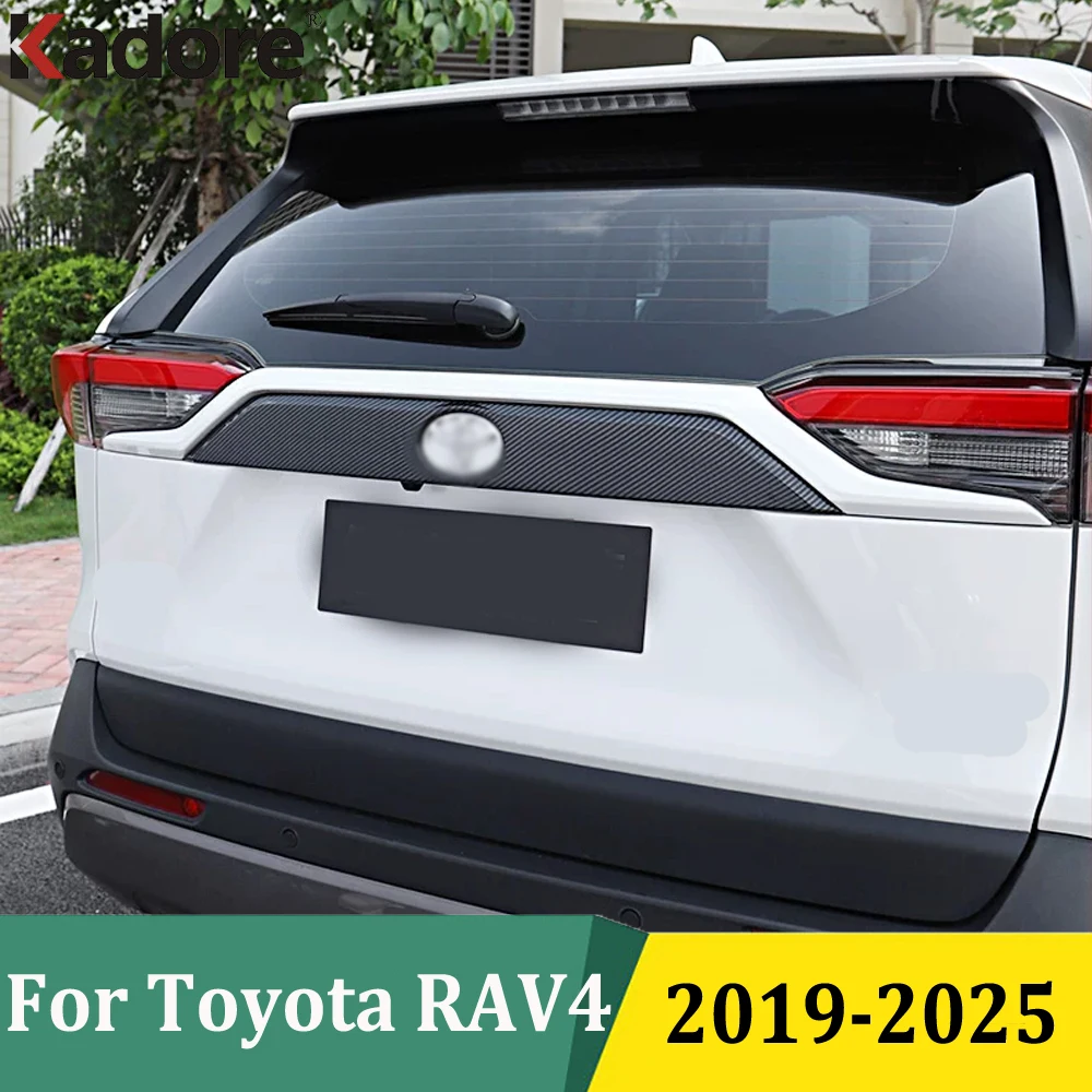 

For Toyota RAV4 RAV 4 2019 2020 2021 2022-2025 Rear Trunk Lid Trim Cover Tailgate Strip Back Door Boot Garnish Car Accessories