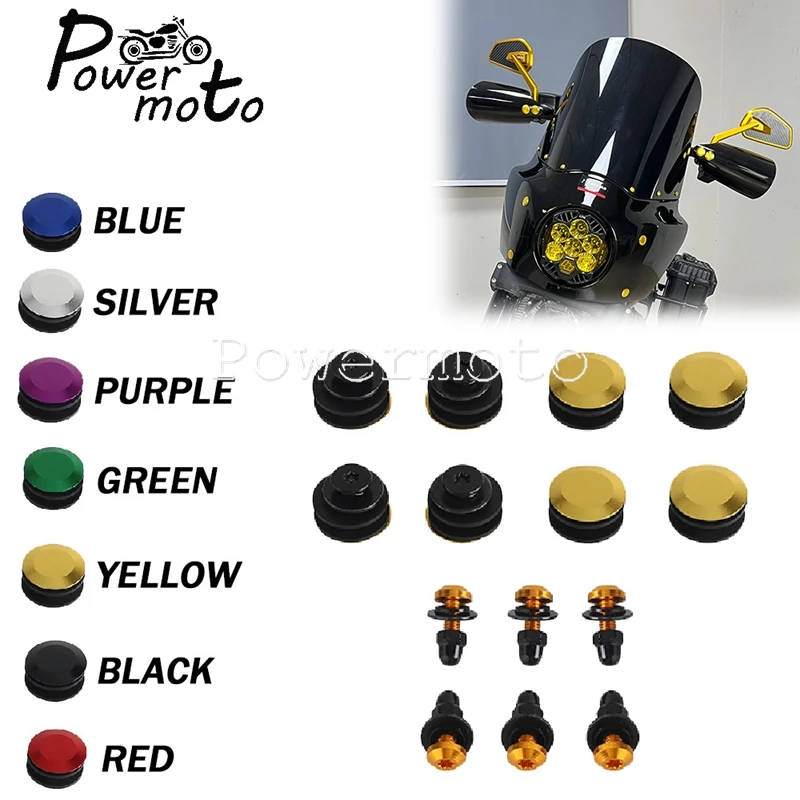 Kit de montaje de carenado delantero para motocicleta Harley Road Warrior, tornillo T25, parabrisas con pernos de guardamanos, insertos de buje, MEM