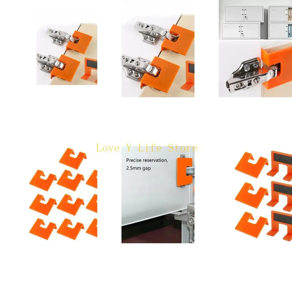 

L74C Pack of 2/4/6/10 Cabinet Hinge Mounting Plate Including Positioning Hole and Limit Design for Even Gaps Alignment.