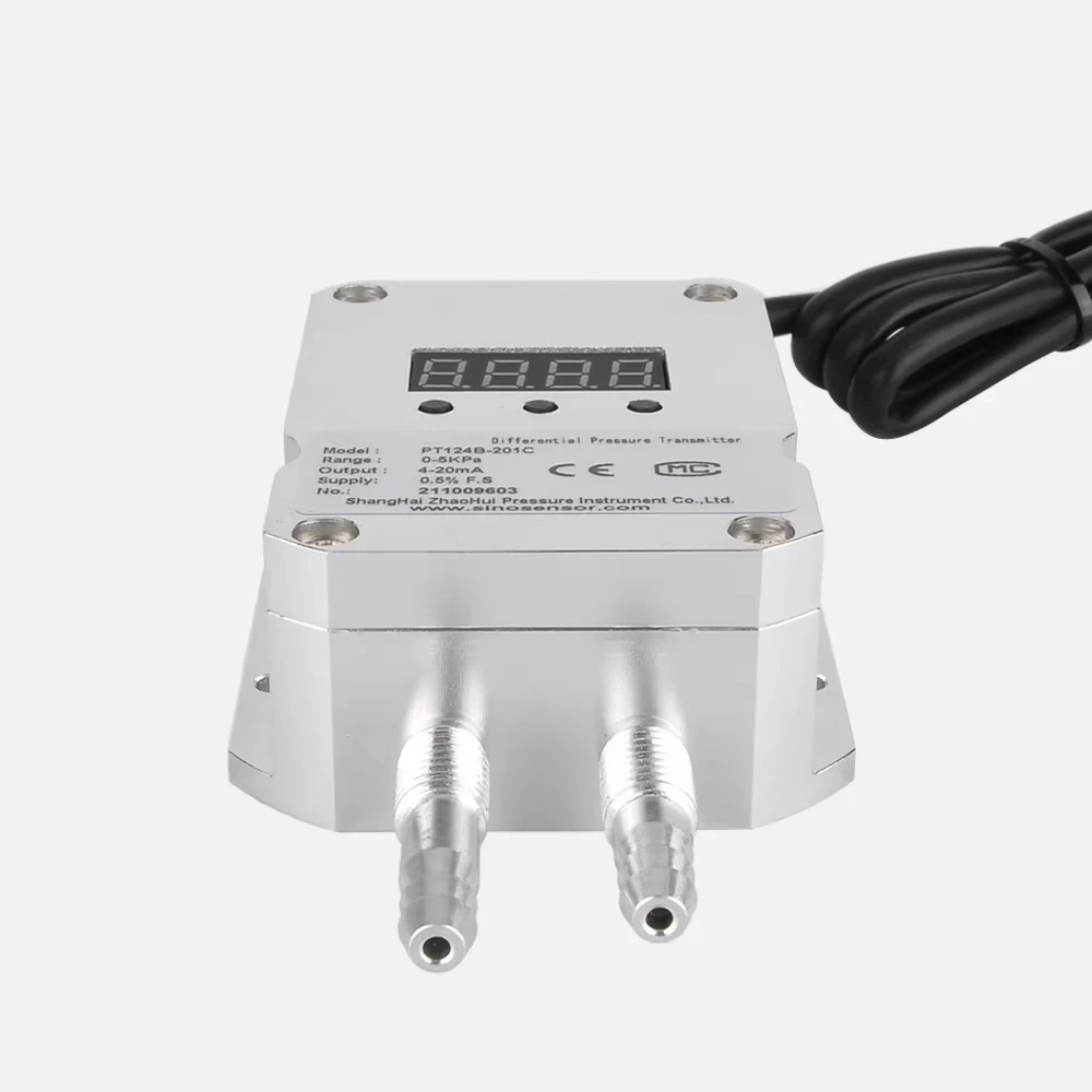 Digital 4-20ma air Differential Pressure Sensor Micro Gas Wind Differential Pressure Transmitter