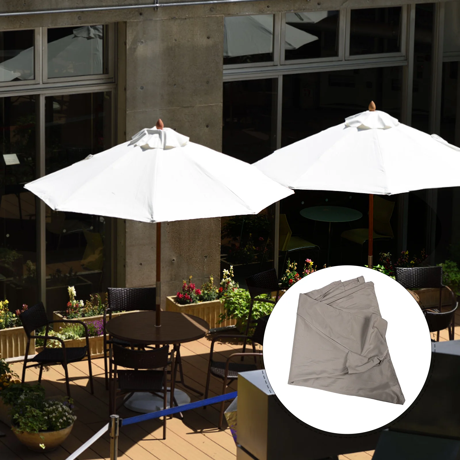 

Half Umbrella Replacement Canopy Outdoor Sun Shade Cover Lightweight Windproof Patio Balcony Deck Garden Pool Table Shade Cover