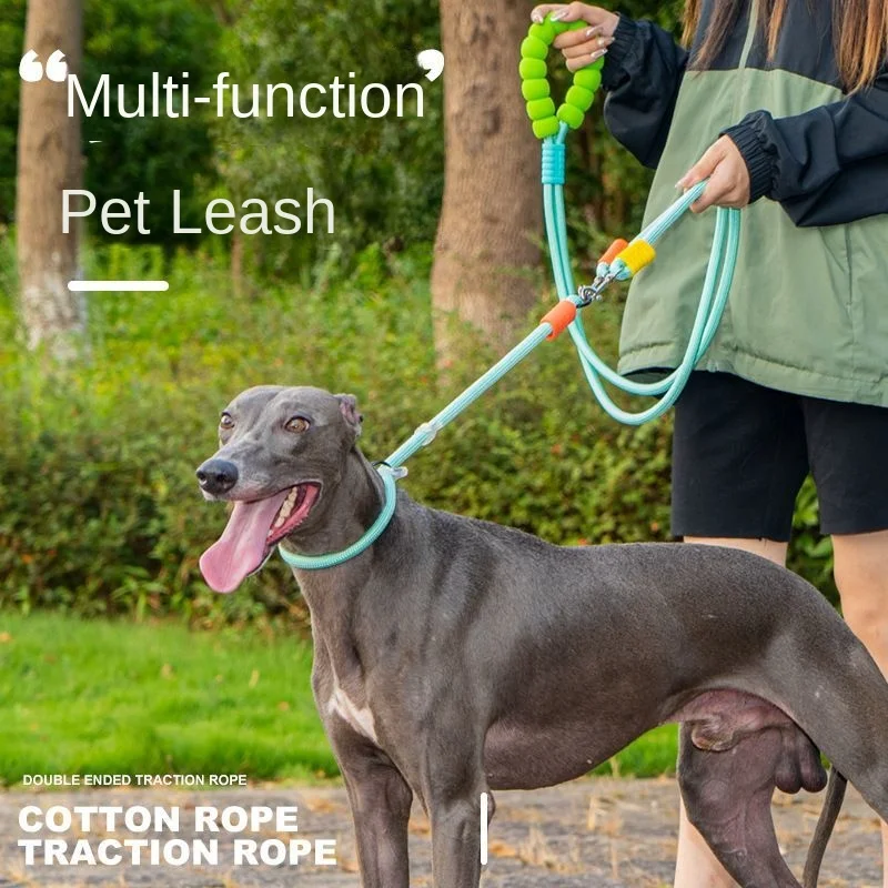 

Double Dog Traction Rope Explosion Proof Neck Ring Suitable For Large And Small Dogs Strong And Thick Crossbody Dog Rope Fashion