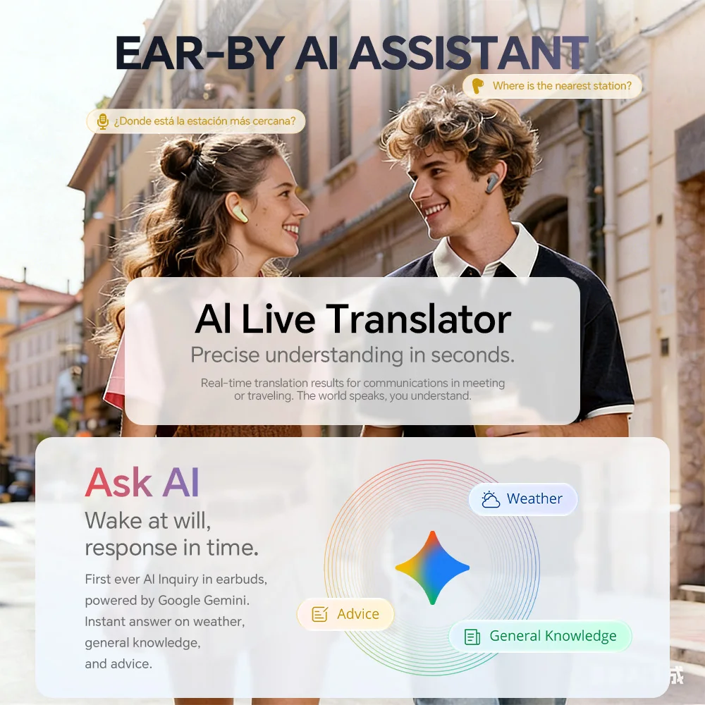 realme Buds Air 8 nuevos auriculares Bluetooth con asistente de IA, 55 dB y 58 horas de autonomía para realme 16 Pro Plus, realme GT y 8 Pro 4