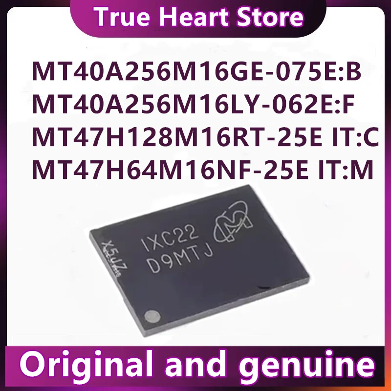 5 pçs/lote MT47H/40A/64/128/256M16/NF/LY/GE/RT-075/062/25/IT/E:B/F/C/M MT40A256M16GE-075E:B MT40A256M16LY-062E:F