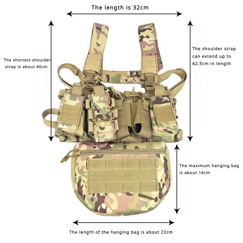 Tactical Breathable Wear Vests Outdoor Camping Equipment Molle Hunting Vest for Men D3 Chest Tactical Vest Training CS Vests