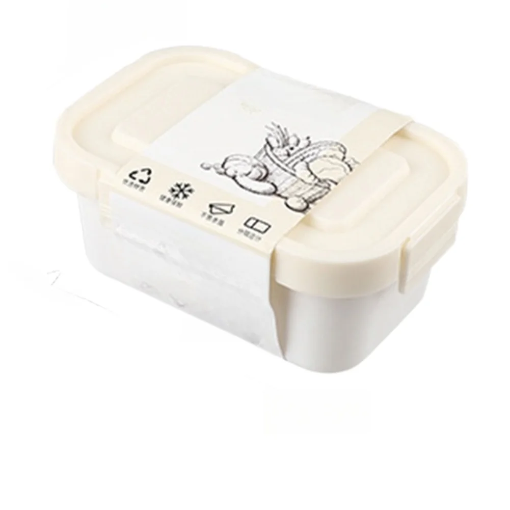 Leak Proof Compartment Lunch Container with Movable Partitions Portable for Office Home Picnic Microwave Safe 18.2 11.7 6.5 cm