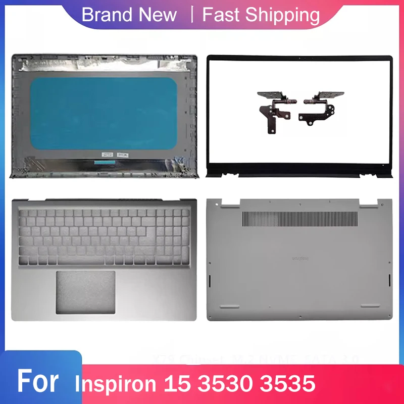 New Bottom Base Case For Dell Inspiron 15 3530 3535 Series Laptop LCD Back Cover Front Bezel Hinges Palmrest Upper A B C D Shell