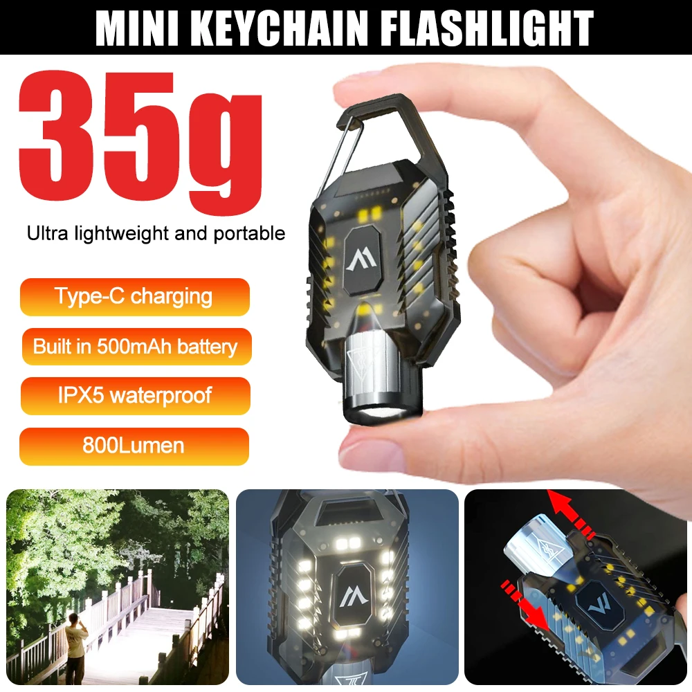 G3 keychain light flashlight strong light rechargeable super bright outdoor far shooting small portable mini super strong LED