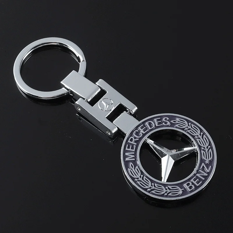 Auto sleutelhanger metalen H-gesp dubbelzijdig emaille metalen sleutelhanger reclame auto sleutelring ketting ring hanger accessoires