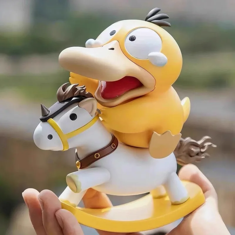 Pokemon Psyduck Rocking Horse Gk Anime Figures Desktop Decoration Model Doll Statue Collectible Holiday Surprise Gift