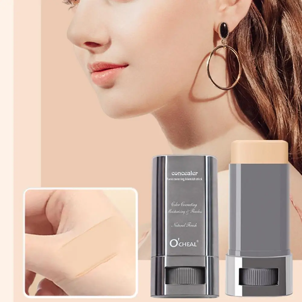 Bâton de fond de teint effaceur, 1 pièce, correcteur de lumière humide, beauté avec brosse longue durée, grand fond de teint pour le visage, B6G0