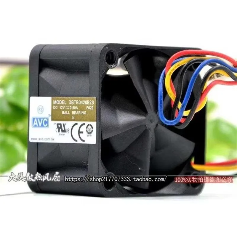 Original DBTB0428B2S 12V 0.50A 4CM 40 * 40 * 28MM 4-wire PWM temperature control server chassis Cooling fan